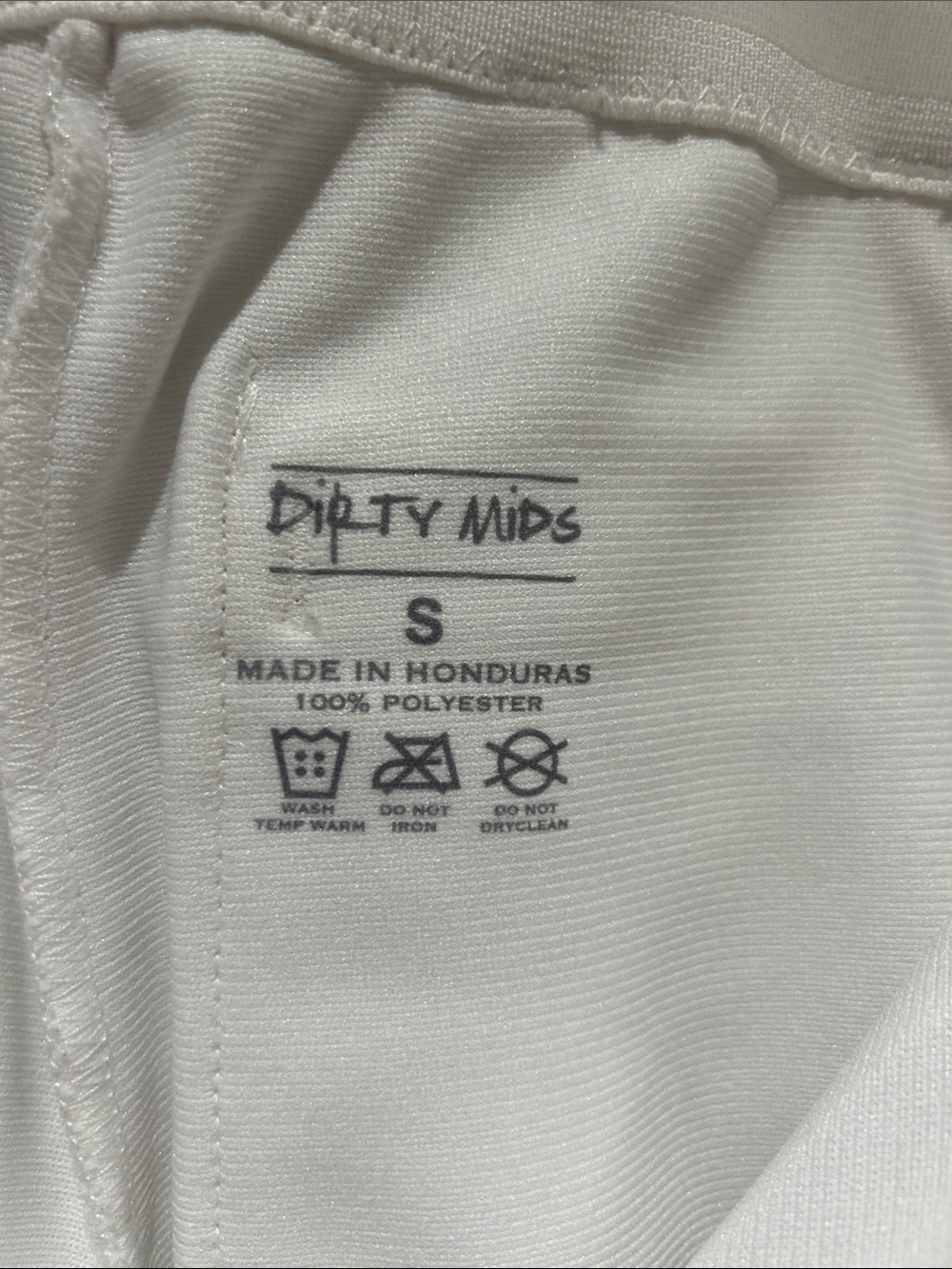 Dirty Miss Men's White Baseball Pants - S